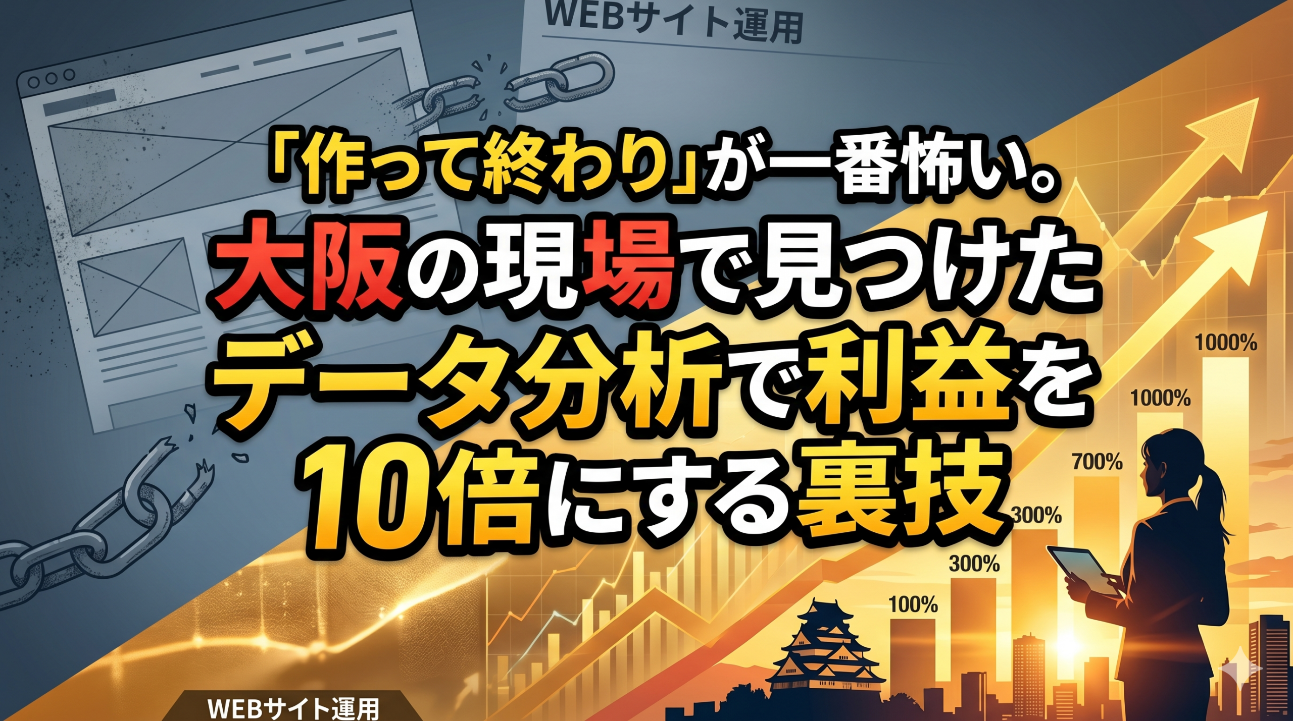 大阪のWEBマーケティング会社によるデータ分析と運用で利益を向上させるイメージ画像